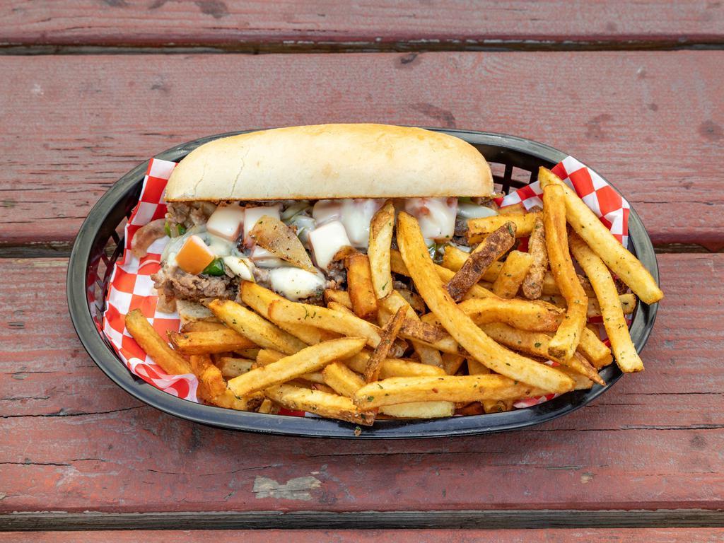 Catch-All Philly Sandwich · Swiss, onions, green peppers, mushrooms, tomatoes and jalapenos.