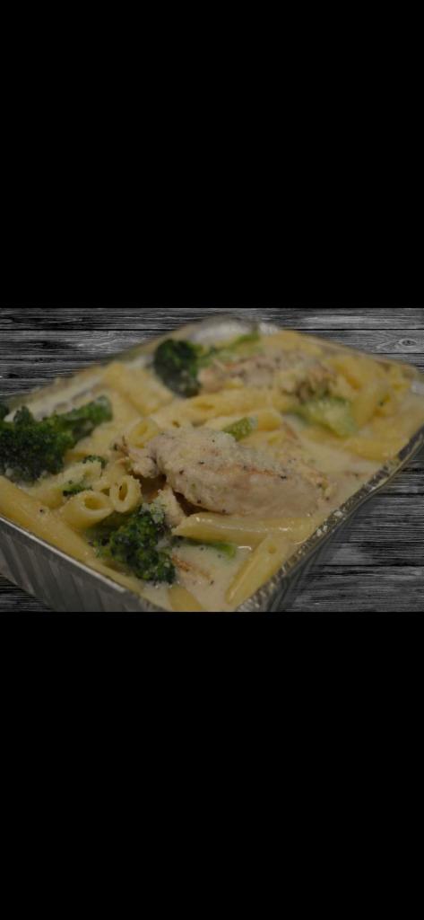 Chicken Broccoli Alfredo · Grilled chicken and fresh broccoli in a creamy Alfredo sauce served with your choice of ziti or angel hair pasta.