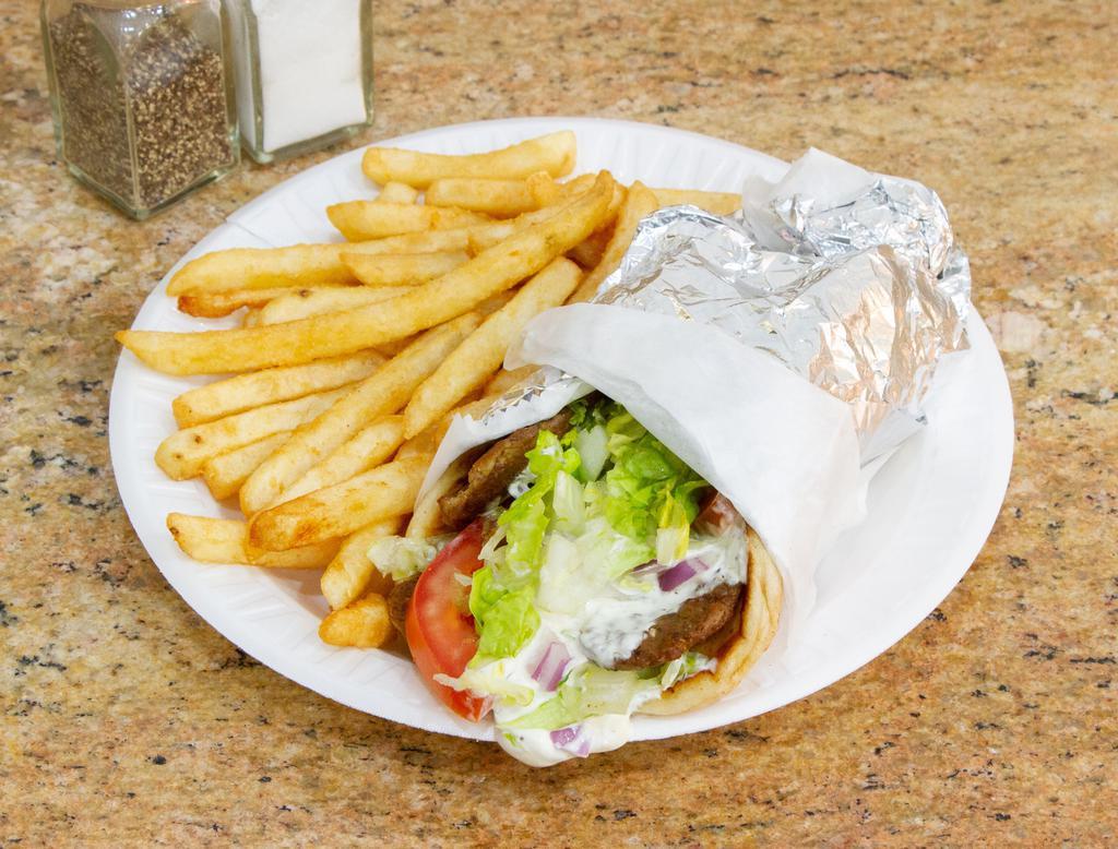 Beef Gyro Basket · Served with our homemade french fries.
