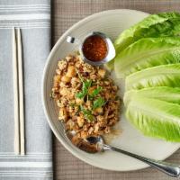 Chicken Lettuce Wraps · water chestnuts, onions, lemon grass, thai basil, cilantro