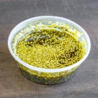 Zaatar Pesto · Pesto made with zaatar, garlic, lemon zest, and olive oil