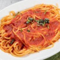 Spaghetti with Marinara · Pasta with a tomato based red sauce.