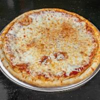 Cheese Pizza · Fresh pizza sauce, mozzarella, and Parmigiano cheese.