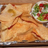 Chips and Guacamole · Fresh made daily guacamole. Substitute grain free chips for an additional charge.