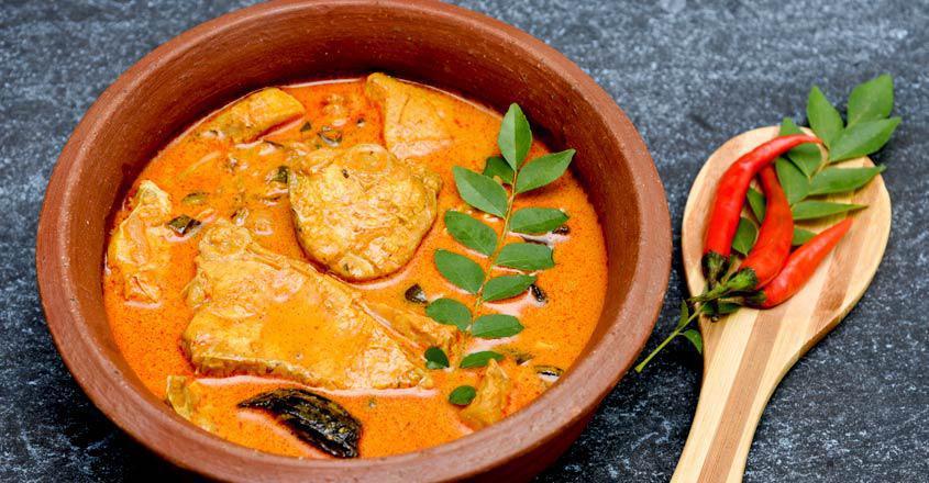 Malabar Fish curry · wild caught salmon fillet, malabar tamarind , curry leaves, coconut curry.