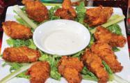 Chicken Wings · 10 pieces served with celery and dressing.