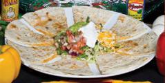 Quesadilla Suprema · Large quesadilla, cut pizza style. Filled with shredded chicken or ground beef. Served with ...