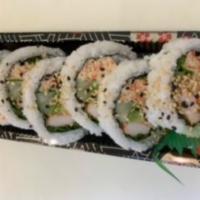 Tempura Roll · Lettuce, tempura shrimp, crab salad, avocado, and cucumber.
