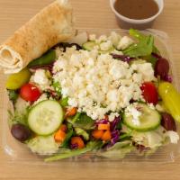 Greek Salad · Imported feta cheese and Kalamata olives.