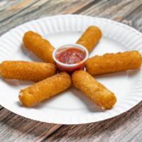 Mozzarella Sticks · Fried mozzarella cheese.