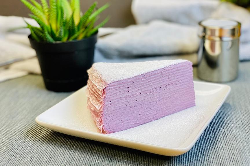 Purple Sweet Potato Crepe Cake 紫薯千层蛋糕 · Purple yam favor thousand layers cake