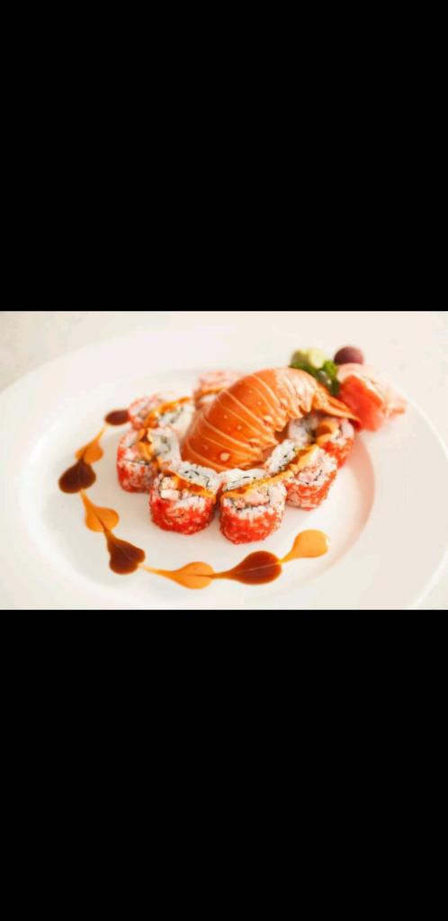 Fantasy Lobster Roll · Fresh lobster mix, with crunch, cucumber and caviar with spicy mayonnaise and ginger sauce.