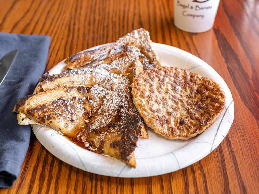 French Toast · Served with sausage or bacon.