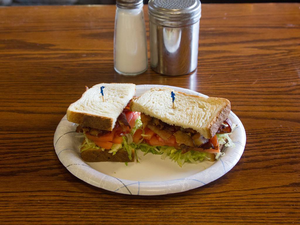 BLT Sandwich · Bacon, Lettuce, and Tomato on White Toast.