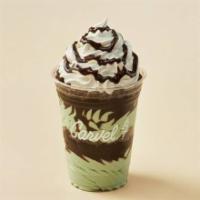 Mint Chocolate Chip Sundae Dasher · Layers of chocolate crunchies, mint ice cream and fudge topped with whipped cream and fudge ...