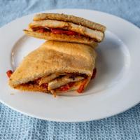 Grilled Chicken Panini · Grilled chicken, roasted pepper, sun-dried tomato, and balsamic.