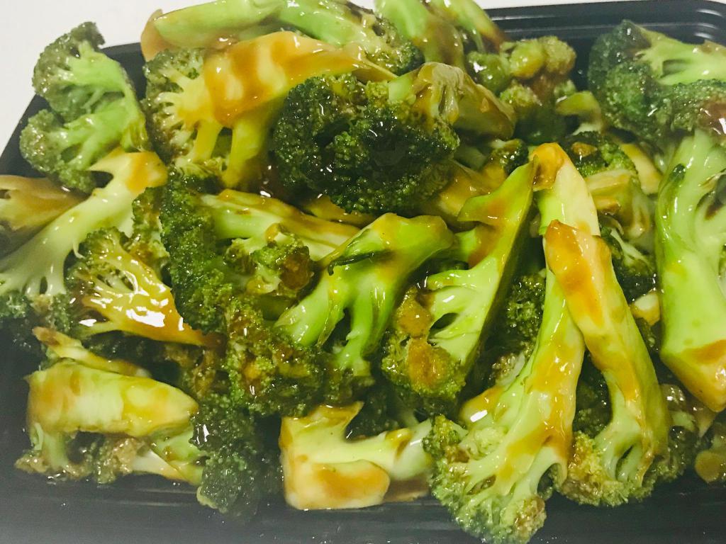 73. Plain Broccoli · With white rice.