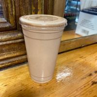 1. Energy Booster Smoothie · Banana, peanut butter, chocolate protein, wheat germ, cinnamon, honey and milk of choice.