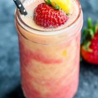 The Pink Lady Smoothie  · Pineapple, strawberries and orange juice. 