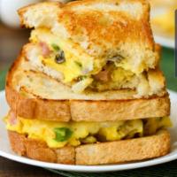 The Mushroom Omelet Sandwich  · Your choice of eggs. Fried,scrambled, over easy. Your choice of four veggies including Mushr...