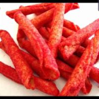 Takis Fuego 9.9 oz. Big Bag · Hot chili pepper & lime tortilla chips 