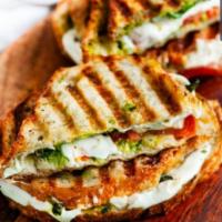 The Vegetarian Panini  · Grilled mushrooms, eggplant, sundried tomatoes, roasted peppers, onions, spinach, mozzarella...