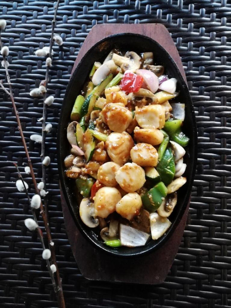 Scallop Hibachi · Served salad and fried rice