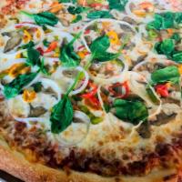 Veggie Lovers Pizza · Marinara, extra mozzarella cheese
