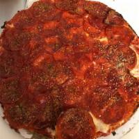 12'' Pepperoni Lovers Pizza · Edge-to-edge pepperoni.