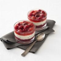 Coppa Mascarpone & Fragole (Cup) · A sponge cake base topped with mascarpone cream studded with chocolate chips, topped with wi...
