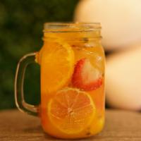 Fruit Party Tea · Orange,Seasonal  melon, pineapple, passion fruit, lemon.Jasmine Green  Tea.