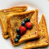 Homestyle French Toast · 4 wedges of Texas toast griddled to perfection. Served with Maple Syrup