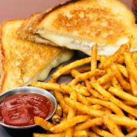 Southern Grilled Cheese Sandwich · * includes fries + Basil Ryeman ketchup. apple butter + goat cheese + white cheddar