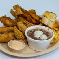 9 Pieces Pick 3 Fried Platter · Your choice of three items.