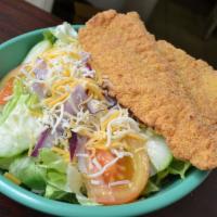 M4. Salad · Choice of fish, chicken tender or shrimp.