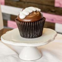 Chocolate cream · Choc cupcake with cream in the middle