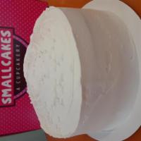 9 inch Double layer vanilla cake allow 4 hrs. To make · Double layer cake with white buttercream in any flavor