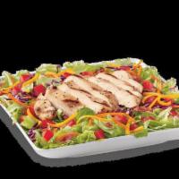 Grilled Chicken BLT Salad · Served with your choice of dressing and topped with grilled chicken, chopped tomatoes, crisp...