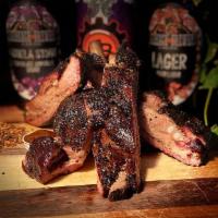Daniel Day St. Louis · 1/3 rack of low and slow jumbo St. Louis pork ribs smoked with picacho coffee roasters rub, ...