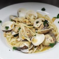 Linguine Clam Sauce · Served in a red or white sauce.