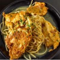 Chicken Francaise Pasta · 