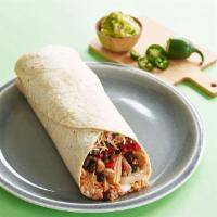 Mondito Baja Burrito Smaller · Tortilla, rice, beans, your choice of meat, cheese, sour cream and  pico de gallo.