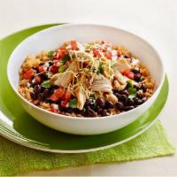 Baja Bowl · Rice, beans, meat, cheese, sour cream and pico de gallo. Like a burrito without the tortilla!