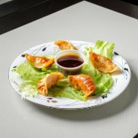 Fried Gyoza · (6) Japanese style dumplings with a choice of Chicken, Pork, Veggie, Shrimp or Spicy Chicken...