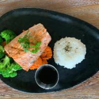 Salmon Teriyaki · Marinated or glazed in a soy based sauce. 