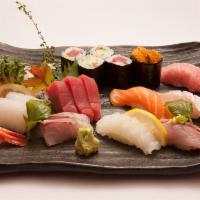 Sushi & Sashimi Combo · 6 Pieces Of Sushi & 9 Pieces Of Sashimi With California Roll