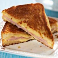 Grilled Cheese with Ham Sandwich · 