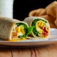 Spinach, Egg and Feta Burrito · 