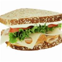 Everroast Chicken and Lacey Swiss Cheese Sandwich · Comes with lettuce and tomato.