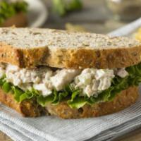 Chicken Salad Sandwich · Comes with lettuce and tomato.